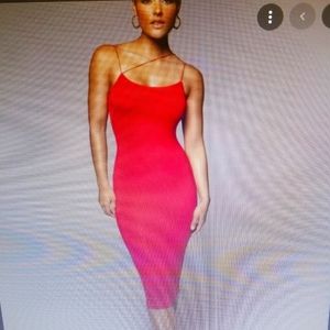 Jluxlabel Red Diagonsl Strap Dress